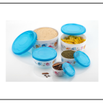 Airtight Container White 5Pc Set (250/500/1000/1500/2500 Ml).