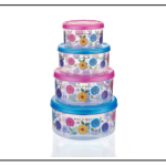 Airtight Container Transprent 4Pc Set (500/1000/1500/2500 Ml).
