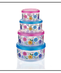 Airtight Container Transprent 4Pc Set (500/1000/1500/2500 Ml).