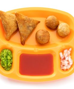 Plastic Pav Bhaji Plate Squre 4 In 1 (4 Pcs Set Sw)