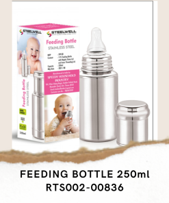 BOTTLE STEELWELL S.S. FEEDING 250ml