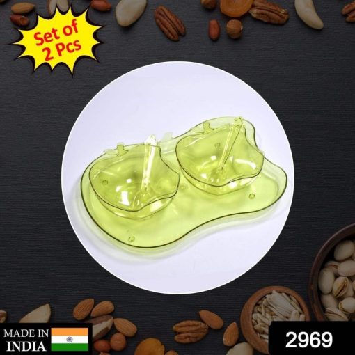 Apple Shape Serving Bowl Set 2pcs Multipurpose - Image 3