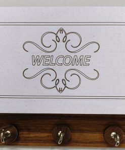 Wooden Key Stand Welcome Design With Mobile Stand (113)