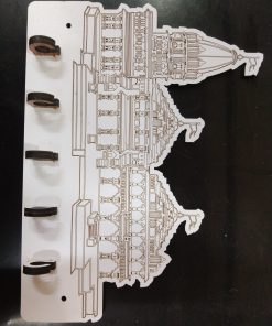 Wooden Key Stand Ram Mandir Design (D10)