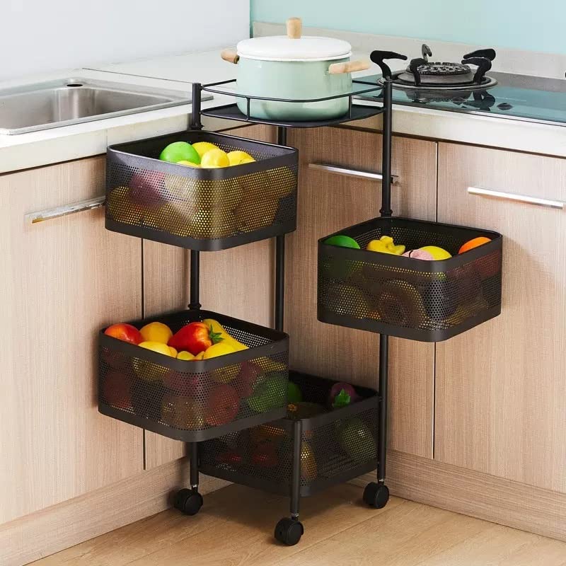 KITCHEN RACK 4 LAYER SQUARE