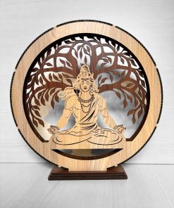 Wooden Lighting Showpiece Mahadev Design