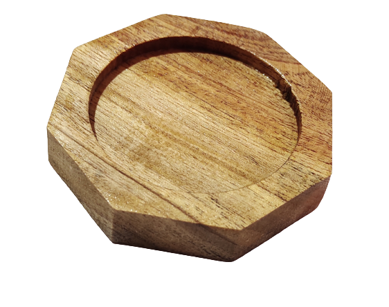 Tea Cup Holder Hexagon Wooden