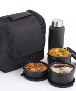 Lunch Box Black With Bag (t)