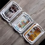 Serving Tray Set of 2pcs with Handle