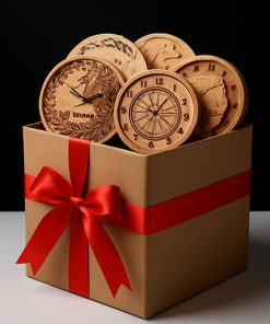 Free gift 1pcs Wooden Wall clock 12x12