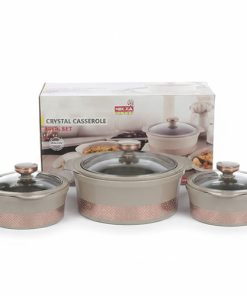 Casserole Crystal 3pcs SET | 1500ml,2500ml,3500ml