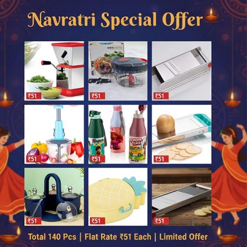 Flat Rate ₹51 Each Total 140pcs Navaratri Offer