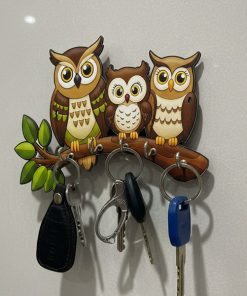 Owl Key Stand Wooden Printed Size: 6x8inch