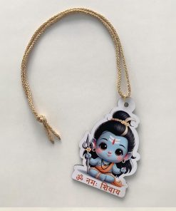 Alternative view of Car Hanging Baby Shiva two side printed with strip