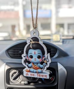Car Hanging Baby Shiva two side printed with strip